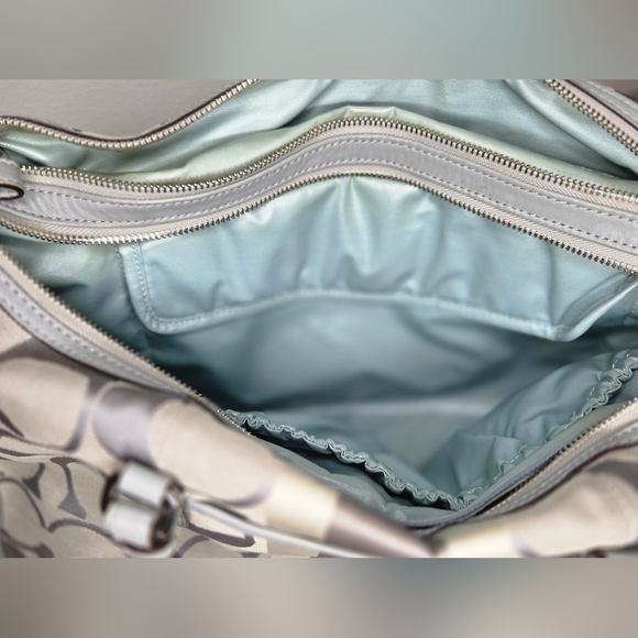 Vintage Coach Gray Signature Double Zip Baby Bag - Picture 12 of 12